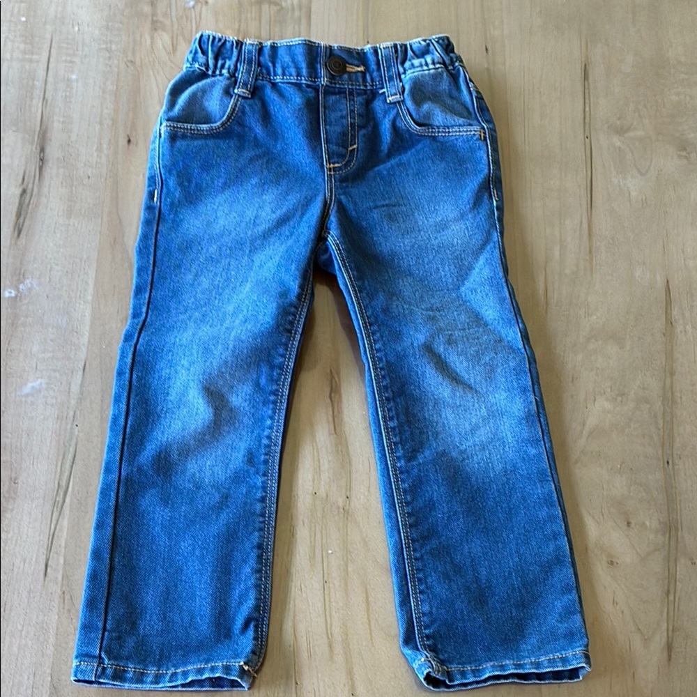 Little Girl Elastic Band Denim Jeans - Old Navy - 3T